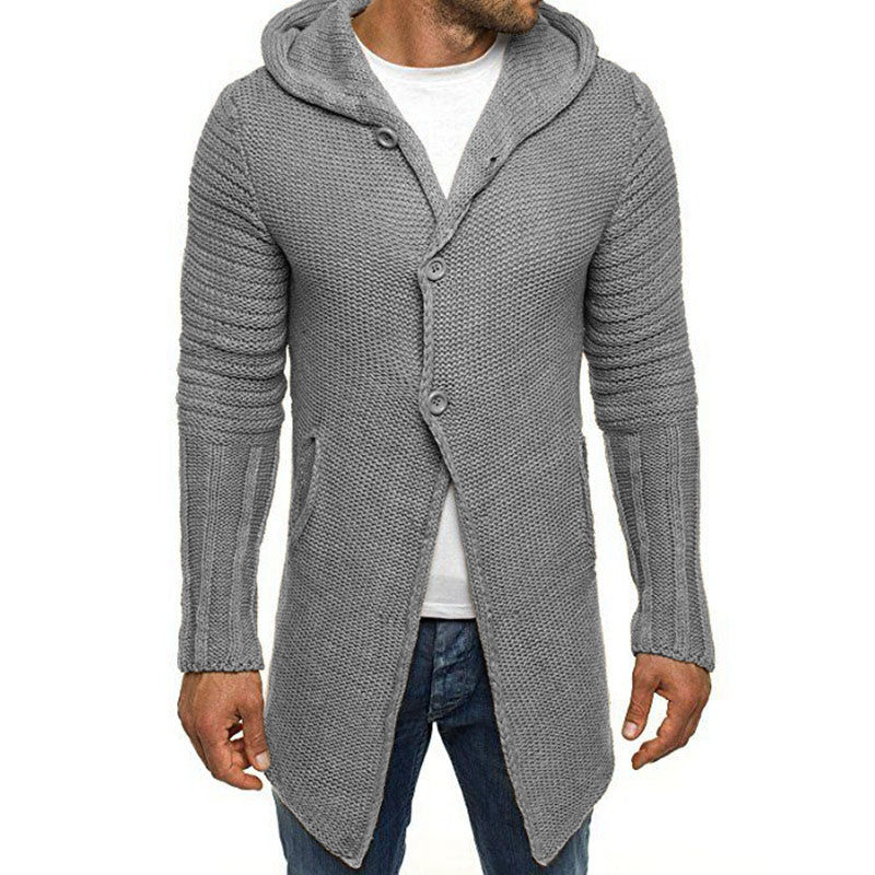 HEREN VEST | MET CAPUCHON EN HALFLANG GEBREID DESIGN