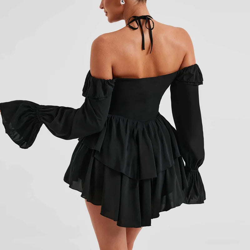CELESTIA | OFF SHOULDER MINI JURK