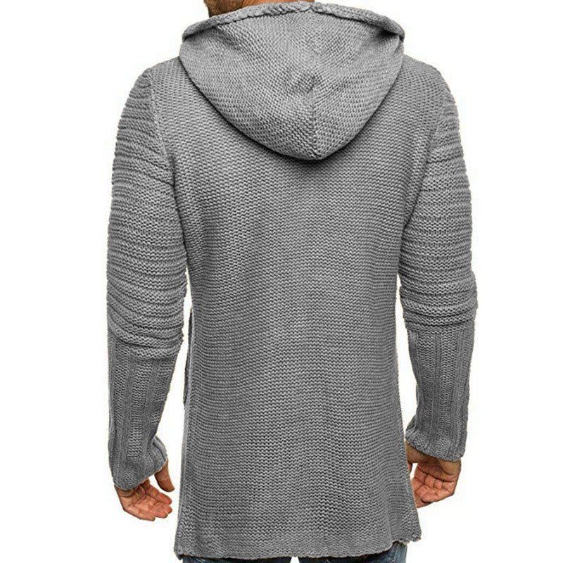 HEREN VEST | MET CAPUCHON EN HALFLANG GEBREID DESIGN