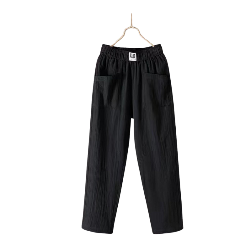 CLAUDIA | LINNEN BROEK MET HOGE TAILLE