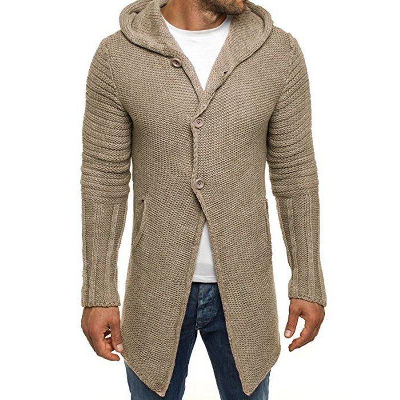HEREN VEST | MET CAPUCHON EN HALFLANG GEBREID DESIGN
