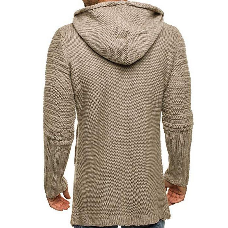 HEREN VEST | MET CAPUCHON EN HALFLANG GEBREID DESIGN