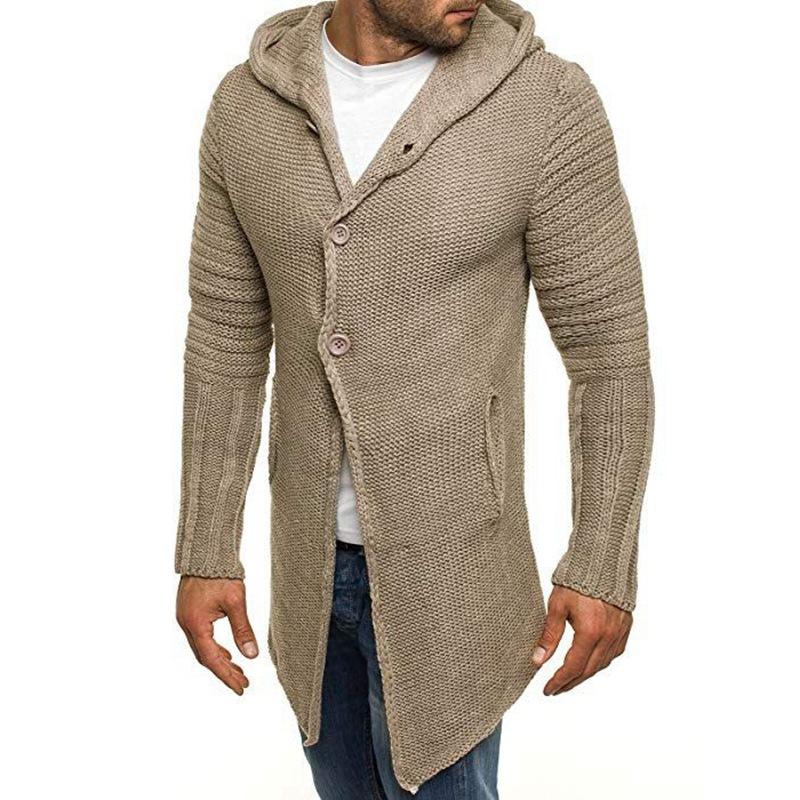 HEREN VEST | MET CAPUCHON EN HALFLANG GEBREID DESIGN