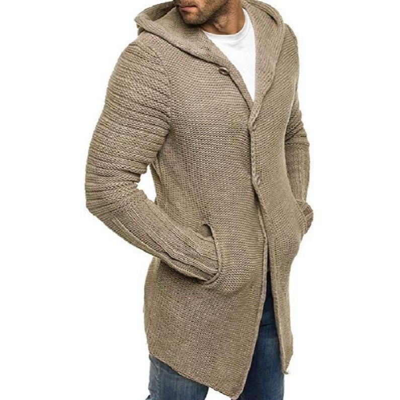 HEREN VEST | MET CAPUCHON EN HALFLANG GEBREID DESIGN
