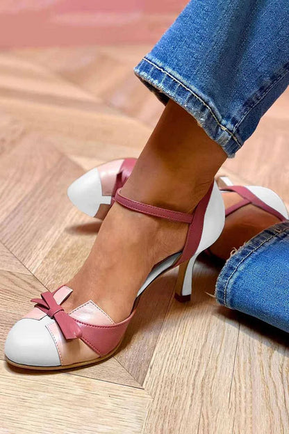 ISLA | KITTENHAKKEN MET COLORBLOCK STRIK EN ENKELBANDJE