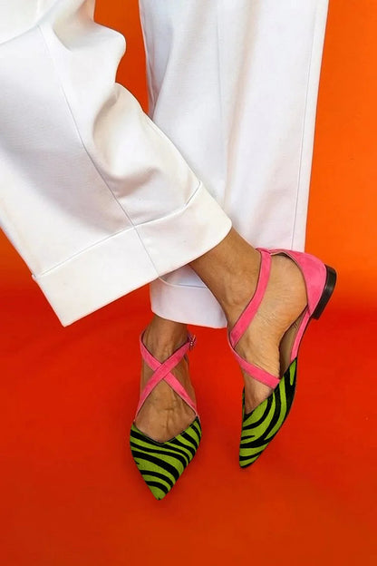 MARIËTTE | ZEBRAPRINT MET GESCHIKTE GEKRUISDE ENKELBANDJES