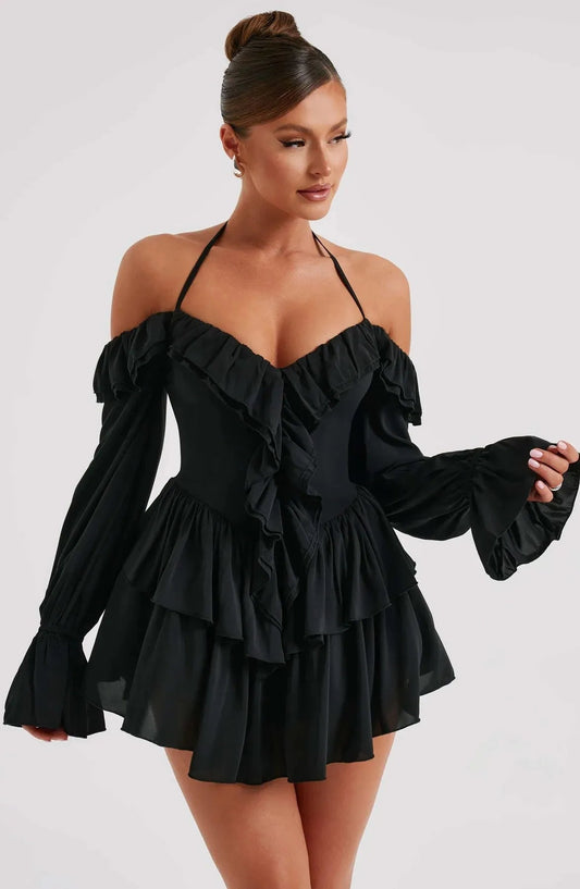 CELESTIA | OFF SHOULDER MINI JURK