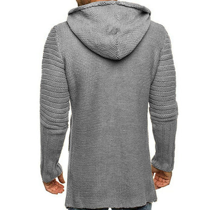 HEREN VEST | MET CAPUCHON EN HALFLANG GEBREID DESIGN