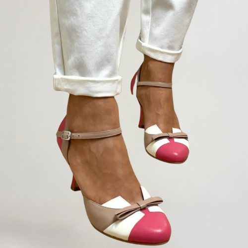 ISABELLA | KLEURBLOK STRIK PATCHWORK FUCHSIA NAALDHAKKEN