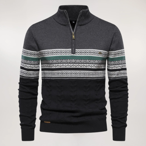 JASPER | FAIR ISLE TRUI MET HALVE RITS