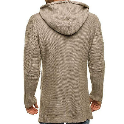 HEREN VEST | MET CAPUCHON EN HALFLANG GEBREID DESIGN