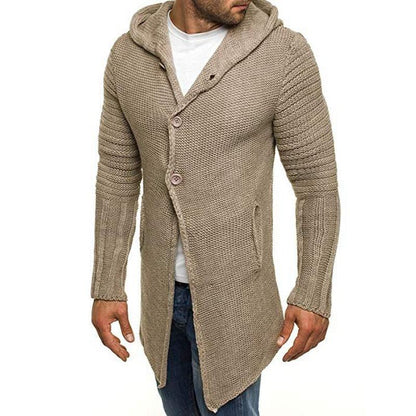 HEREN VEST | MET CAPUCHON EN HALFLANG GEBREID DESIGN