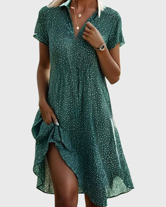 MARIE | ELEGANTE MIDI STIPPEN JURK